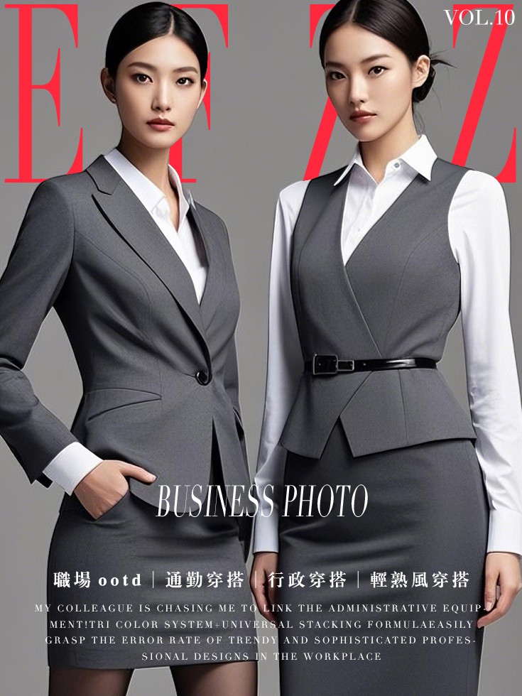 職場氛圍感穿搭指南，春秋行政通勤女職業(yè)裝電子書籍畫冊(cè)