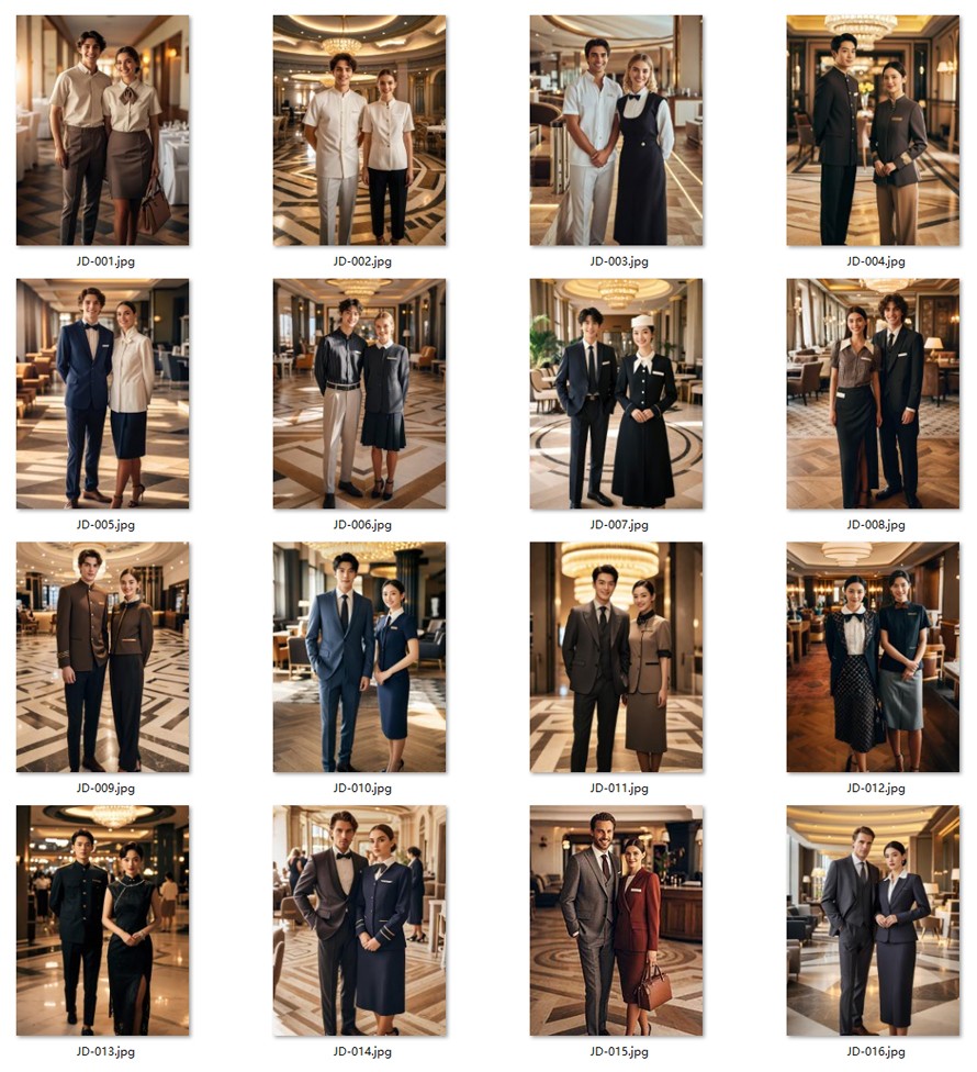 國(guó)際五星級(jí)酒店制服書(shū)籍畫(huà)冊(cè)，春秋季制服款式趨勢(shì)圖書(shū)，服裝畫(huà)冊(cè)，酒店制服設(shè)計(jì)