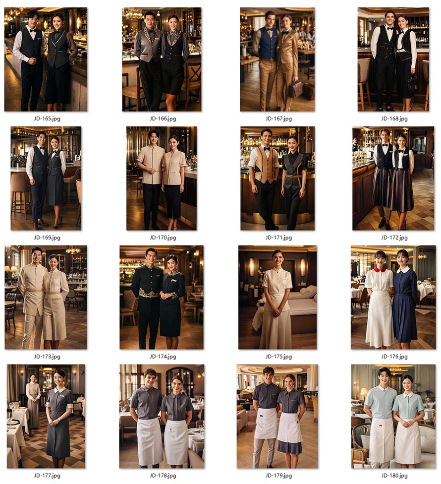國(guó)際五星級(jí)酒店制服書(shū)籍畫(huà)冊(cè)，春秋季制服款式趨勢(shì)圖書(shū)，服裝畫(huà)冊(cè)，酒店制服設(shè)計(jì)