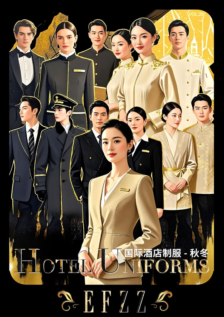 EFZZ國際酒店秋冬制服，酒店人工作服定制圖
