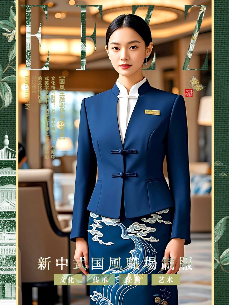 傳統(tǒng)元素現(xiàn)代化：新中式國風(fēng)職場工作服圖鑒二