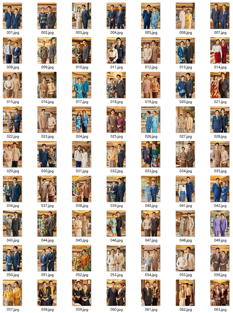 花園酒店接待人員民族風(fēng)制服——東南亞、維吾爾族、藏族風(fēng)格經(jīng)典圖鑒