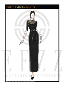 原創(chuàng)手繪中餐廳領(lǐng)班制服設(shè)計(jì)圖135