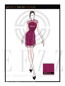 原創(chuàng)手繪中餐廳領(lǐng)班制服設(shè)計(jì)圖140