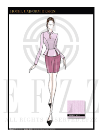 大師手繪中餐廳領班制服設計圖145