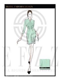 大師手繪中餐廳領(lǐng)班制服設計圖148