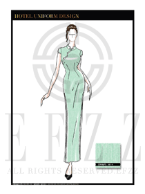 原創(chuàng)手繪中餐廳領(lǐng)班制服設(shè)計(jì)圖151