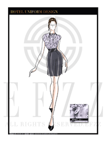 大師手繪中餐廳領(lǐng)班制服設(shè)計(jì)圖152