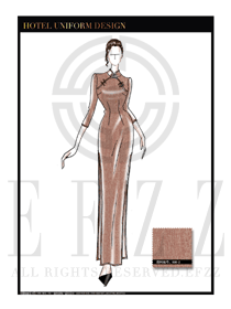 大師手繪中餐廳領(lǐng)班制服設(shè)計(jì)圖155