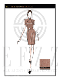 星級酒店中餐廳女領(lǐng)班制服設(shè)計圖156