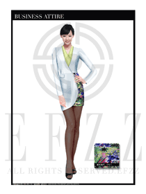 女時尚OL職業(yè)裝設(shè)計圖1120