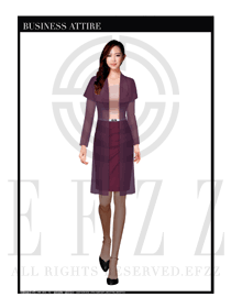 女時(shí)尚OL職業(yè)裝設(shè)計(jì)圖1143