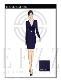 女時(shí)尚OL職業(yè)裝設(shè)計(jì)圖1176