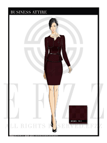 女時(shí)尚OL職業(yè)裝設(shè)計(jì)圖1185
