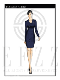 女時(shí)尚OL職業(yè)裝設(shè)計(jì)圖1198