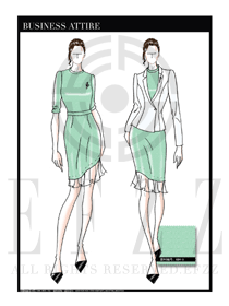 女時(shí)尚OL職業(yè)裝設(shè)計(jì)圖1226