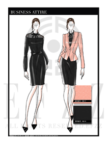 大師手繪女款秋冬職業(yè)裝設(shè)計(jì)圖1227