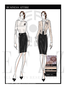 女時(shí)尚OL職業(yè)裝設(shè)計(jì)圖1232