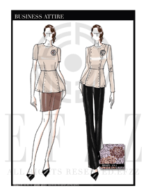 手繪修身款女秋冬職業(yè)裝設(shè)計(jì)圖1233