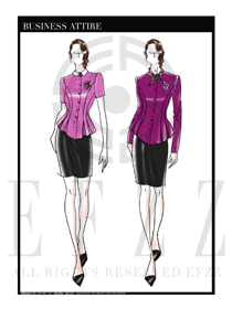 女時(shí)尚OL職業(yè)裝設(shè)計(jì)圖1236
