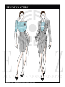 女時尚OL職業(yè)裝設計圖1241