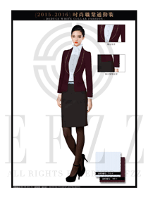 OL時尚女秋冬長袖職業(yè)裝設(shè)計圖1264