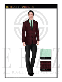 棗紅色男款酒店經(jīng)理制服設計圖422