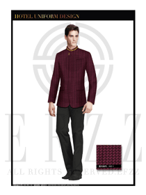 紫色時(shí)尚拼圖酒店制服經(jīng)理職業(yè)裝設(shè)計(jì)圖425