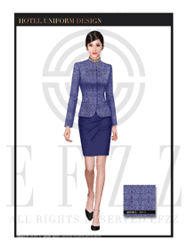 藍色祥云女款酒店經(jīng)理職業(yè)裝款式圖428