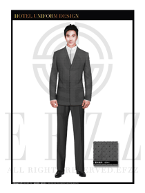 黑灰雪點(diǎn)酒店經(jīng)理職業(yè)裝款式圖432