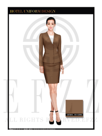 深黃色女款酒店經(jīng)理制服款式圖434
