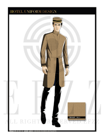 金色酒店門童服裝款式圖1056