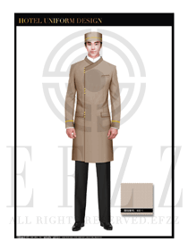米色男款酒店門童制服設(shè)計圖1067