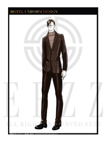 時(shí)尚男款西裝酒店經(jīng)理服裝設(shè)計(jì)圖454