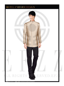 卡其色男款酒店行李生制服設(shè)計(jì)圖1090