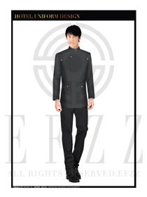 黑色男款酒店行李生制服設(shè)計(jì)圖1095