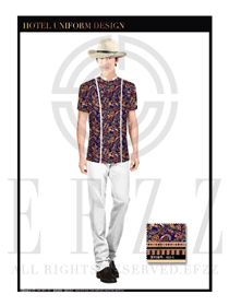 時(shí)尚民族風(fēng)情酒店門童服裝款式圖1104