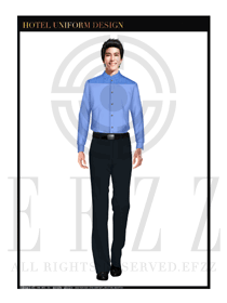 藍色男款酒店門童服裝款式圖1110