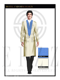 卡其色男款酒店行李生制服設(shè)計(jì)圖1123