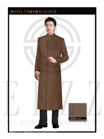 卡其色男款酒店門童制服設(shè)計圖1174