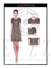 OL時(shí)尚女職業(yè)裝夏裝制服設(shè)計(jì)圖611