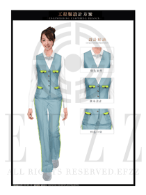 淺藍(lán)色工程服馬夾款式設(shè)計圖067
