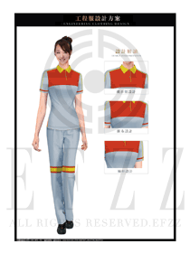 灰色經(jīng)典款女裝工程服夏裝款式設(shè)計(jì)圖089
