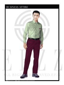 時尚淺綠色男款長袖工程服制服設(shè)計(jì)圖096