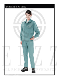 淺藍色春秋款工程服服裝設計圖1006