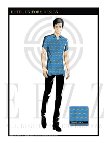 時尚藍(lán)色水療SPA男款服務(wù)員服裝款式圖188