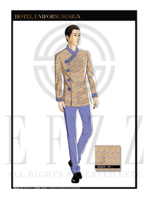 金色男款水療SPA服務(wù)員制服設(shè)計(jì)圖195