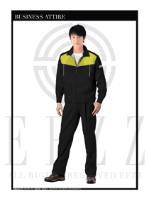 時尚黃色春秋男款工程服服裝款式圖1009