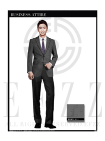 彰顯氣質(zhì)黑色男職業(yè)裝西服服裝款式圖375