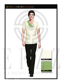 時尚卡其色男款按摩技師制服設(shè)計圖1328